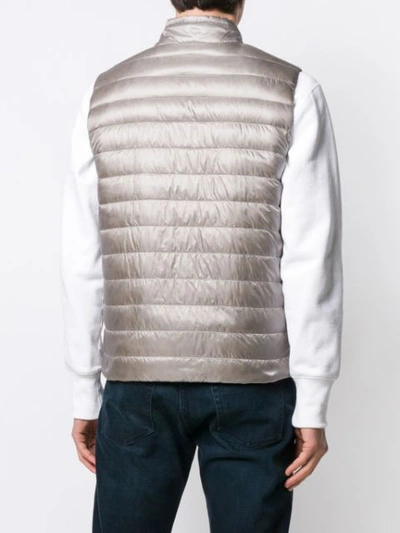Shop Herno Grey Quilted Gilet