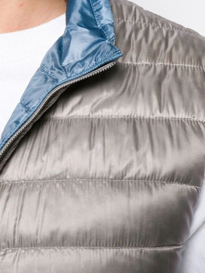 Shop Herno Grey Quilted Gilet