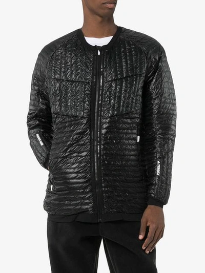 Shop Adidas X White Mountaineering Microdown Collarless Padded Jacket In Black