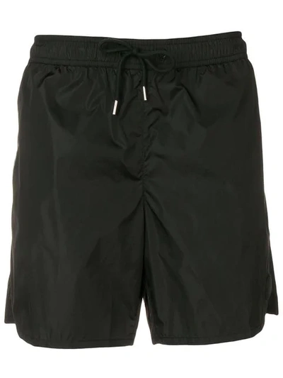 Shop Moncler Elasticated Waist Shorts In Black