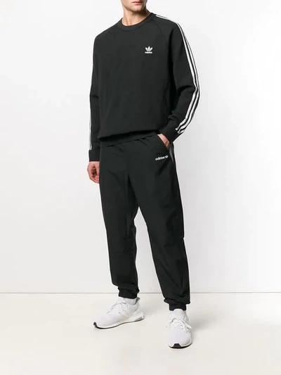 Shop Adidas Originals Crewneck Sweatshirt In Black