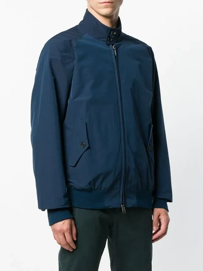 Shop Engineered Garments Stand Collar Jacket In 309 Navy