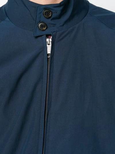 Shop Engineered Garments Stand Collar Jacket In 309 Navy