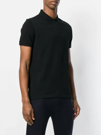Shop Moncler Klassisches Poloshirt - Schwarz In Black
