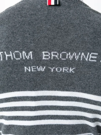 Shop Thom Browne Swimmer Intarsia Cashmere Pullover In 035 Medium Grey