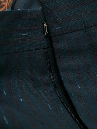 Shop Etro Striped Three Piece Suit - Blue