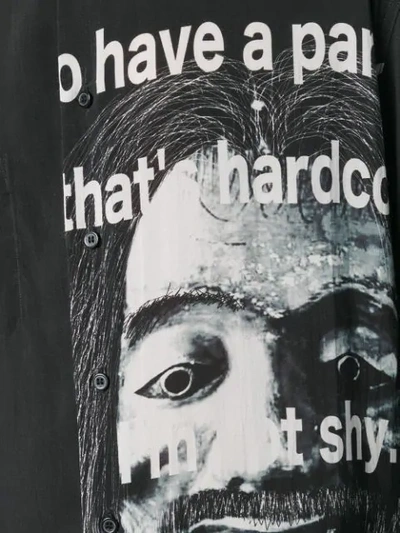 Yohji Yamamoto Graphic Print Shirt In Black