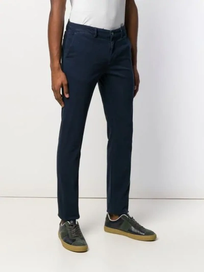 Shop 7 For All Mankind Slim Fit Chinos In Blue