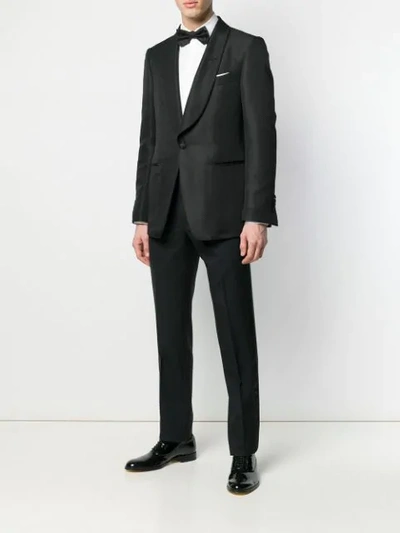 Shop Tom Ford Textured Suit Jacket In Black