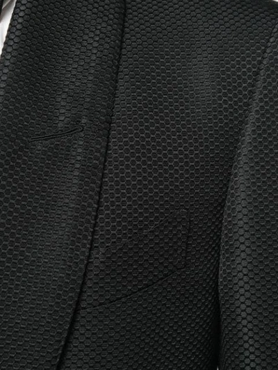 Shop Tom Ford Textured Suit Jacket In Black