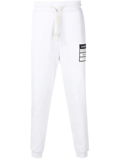 Shop Maison Margiela 'stereotype' Patch Jogging Trousers In White