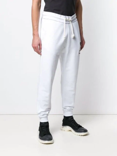 Shop Maison Margiela 'stereotype' Patch Jogging Trousers In White