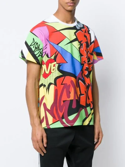 AMEN GRAFFITI PRINT T-SHIRT - 橘色