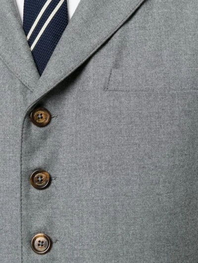 Shop Eleventy Buttoned Waistcoat In Grey