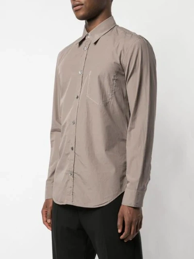 Shop Maison Margiela Stitch Detail Shirt In Grey