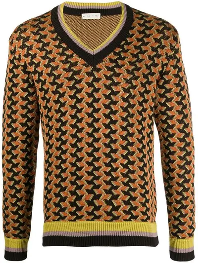 Shop Etro Knitted Jumper - Brown