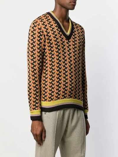 Shop Etro Knitted Jumper - Brown
