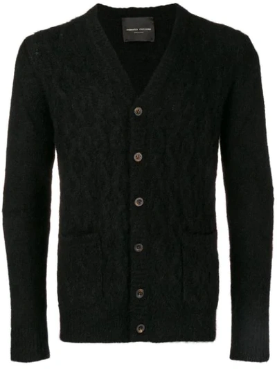 Shop Roberto Collina Cable-knit Cardigan - Black