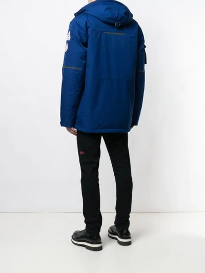 Shop Pyrenex Hooded Parka Coat In Blue