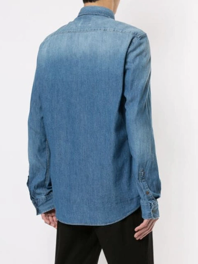 Shop Dondup Denim Shirt In Blue