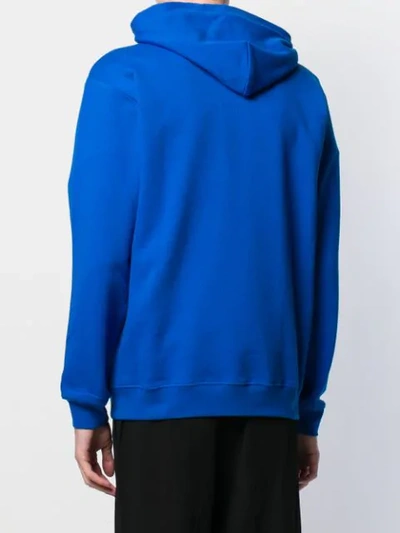 Shop Mcq By Alexander Mcqueen Chester Monster Hoodie In Blue