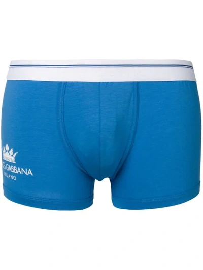Shop Dolce & Gabbana Underwear Shorts Mit Logo - Blau In Blue