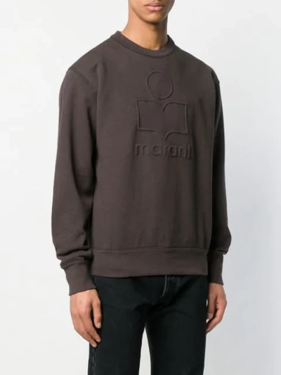 Shop Isabel Marant Classic Logo Sweatshirt In Black