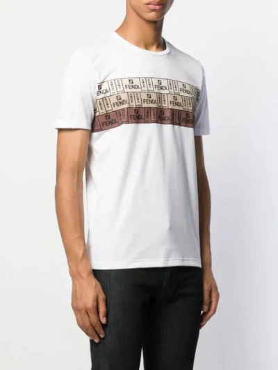 Shop Fendi Logo T-shirt - Weiss In White