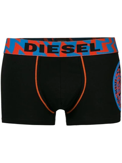 Shop Diesel Contrast Logo Band Boxers - Black