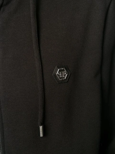 Shop Philipp Plein Thunder Hooded Jacket In Black