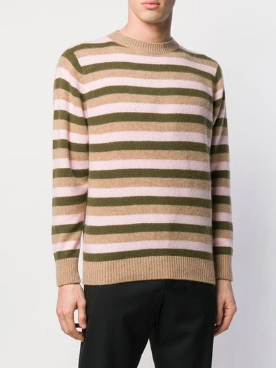 Shop The Elder Statesman Inch Stripe Sweater In Neutrals