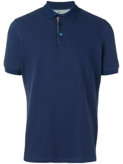 Shop Brunello Cucinelli Classic Polo Shirt In Blue