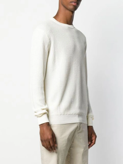 Shop Roberto Collina Geometric Patterned Jumper In White