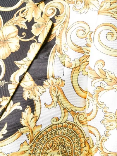 Shop Versace Baroque Print Blazer In White