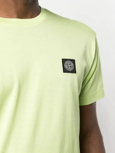 STONE ISLAND LOGO刺绣T恤 - 绿色