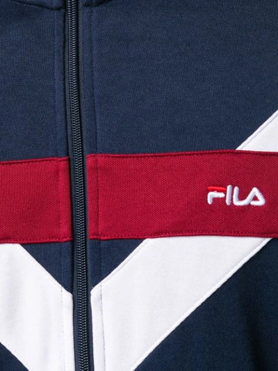 Shop Fila Contrast Panels Jacket - Blue