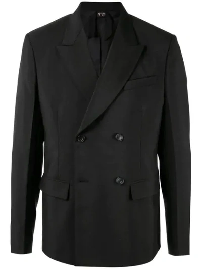 Shop N°21 Double Breasted Blazer In Black