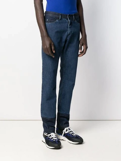 Shop Lanvin Contrast Jeans In Blue