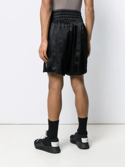 Shop Rick Owens High Low Track Shorts In Black