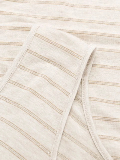 Shop Saint Laurent Lurex Stripe Tank Top In Neutrals