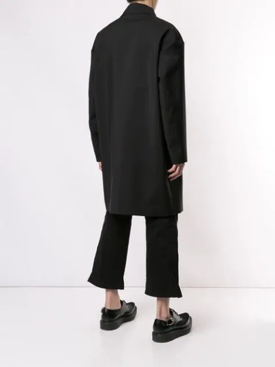 Shop N°21 Plain Car Coat In Black