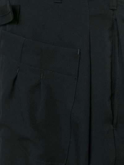 Shop Yohji Yamamoto Long Bermuda Shorts In Black