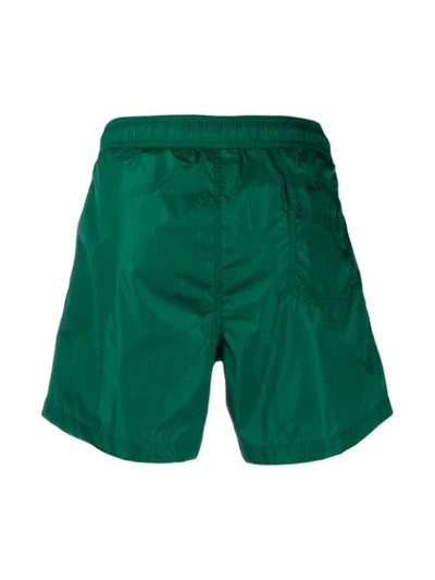 MONCLER 标志牌游泳短裤 - 绿色
