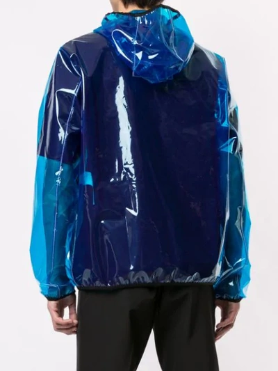 Shop N°21 Transparent Hooded Jacket In Blue