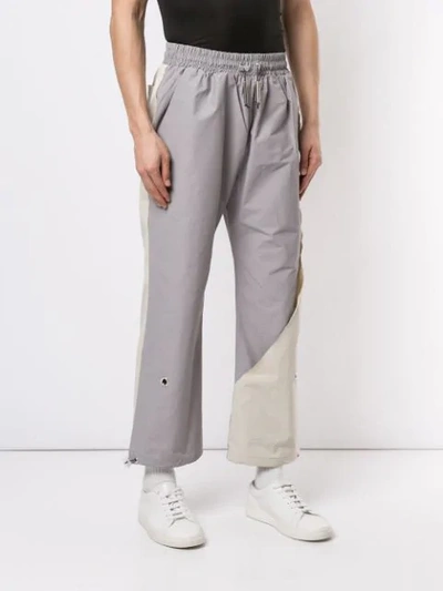 Shop A-cold-wall* Relaxed Panel Track Pants In Grey