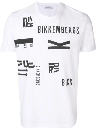 Shop Bikkembergs Logo Print T In White