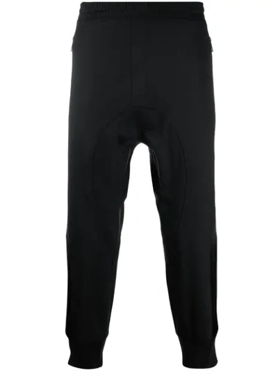 Shop Neil Barrett Cropped Track Pants In Black
