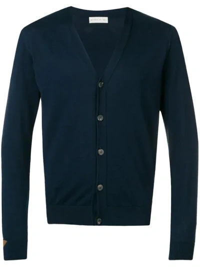 Shop Etro Fitted Cardigan In Blue