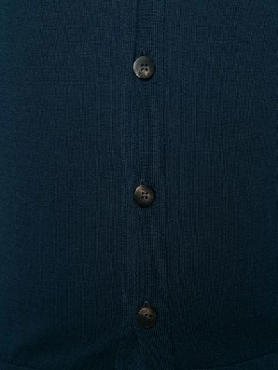 Shop Etro Fitted Cardigan In Blue