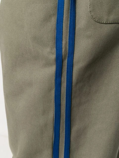 Shop Comme Des Garçons Shirt Side Panelled Track Pants In Green